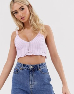 Бралетт с ажурной отделкой ASOS DESIGN-Фиолетовый