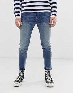 Укороченные стретчевые джинсы скинни в винтажном стиле с необработанной кромкой Polo Ralph Lauren Eldridge-Синий
