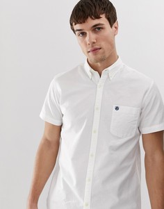 Белая рубашка с короткими рукавами из хлопка, сертифицированного BCI Selected Homme-Белый