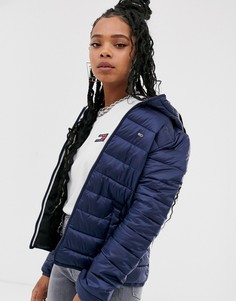 Стеганая куртка на молнии Tommy Jeans-Темно-синий