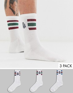Набор из 3 пар белых носков Burton Menswear-Мульти