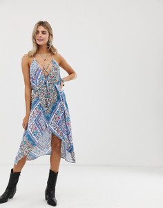 Платье с цветочным и мозаичным принтом En Creme-Мульти