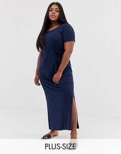 Платье-футболка макси Junarose-Темно-синий