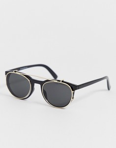 Черные солнцезащитные очки со съемными линзами New Look-Синий