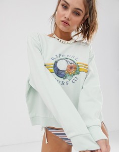 Голубой пляжный свитшот с круглым вырезом Rip Curl - Wave Lines-Синий Ripcurl