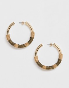 Серьги-кольца Pieces-Золотой