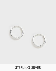 Серебряные массивные серьги-кольца ASOS DESIGN-Серебряный