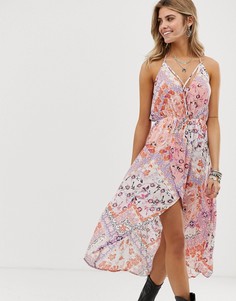 Платье с цветочным и мозаичным принтом En Creme-Мульти