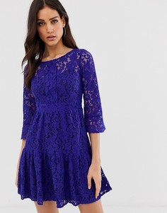 Кружевное платье с пышной юбкой Closet-Фиолетовый