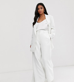 Широкие свадебные брюки ASOS EDITION Petite-Белый