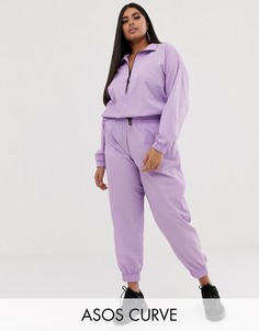 Спортивные брюки ASOS DESIGN Curve-Фиолетовый