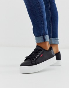 Кроссовки на плоской платформе и со шнуровкой Levis-Многоцветный