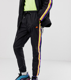 Черные спортивные брюки с разноцветным кантом Ellesse Santi эксклюзивно для ASOS-Черный