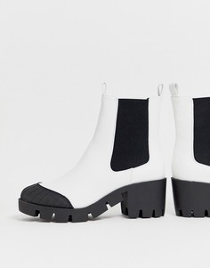 Белые массивные ботинки челси ASOS DESIGN Remy-Белый