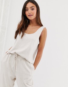 Мягкая майка для дома с начесом ASOS DESIGN-Neutral