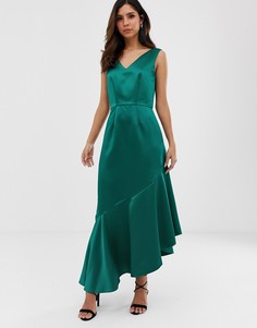 Платье с асимметричной оборкой Closet-Зеленый цвет