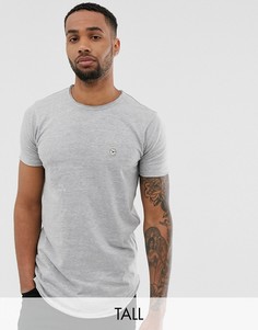 Длинная футболка с необработанным краем Le Breve Tall-Серый