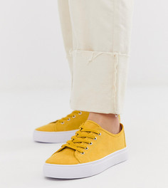 Кроссовки на шнуровке для широкой стопы ASOS DESIGN-Желтый