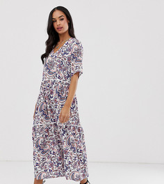 Ярусное платье макси с принтом пейсли Y.A.S-Мульти