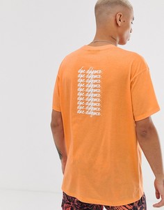 Оранжевая футболка с логотипом на спине Due Diligence-Оранжевый