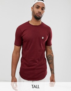 Удлиненная футболка с необработанным краем Le Breve Tall-Красный