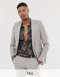 Серый приталенный пиджак Twisted Tailor tall