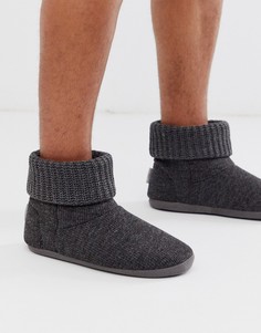Серые ботинки с вязаными манжетами Dunlop-Серый