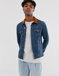 Синяя джинсовая куртка с воротником Brooklyn Supply Co-Синий