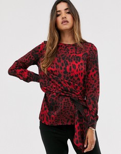 Рубашка с леопардовым принтом и длинными рукавами Unique21-Мульти