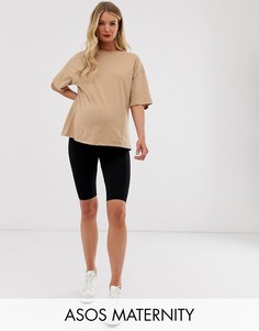 Базовые леггинсы-шорты ASOS DESIGN Maternity-Черный