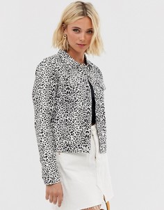 Джинсовая куртка с леопардовым принтом Parisian-Мульти