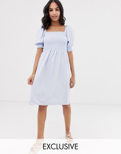 Свободное платье миди с квадратным вырезом Vila-Мульти