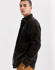 Коричневая вельветовая рубашка с длинными рукавами Carhartt WIP-Коричневый