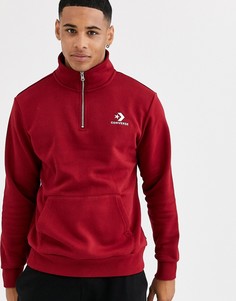 Бордовый джемпер с молнией Converse-Красный