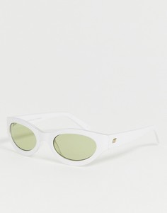 Белые солнцезащитные очки в квадратной оправе Le Specs-Белый