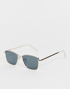 Квадратные очки в синей оправе Le Specs-Синий