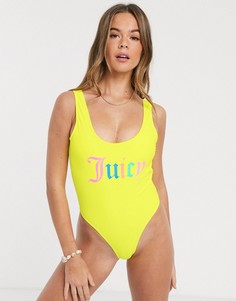 Слитный купальник с логотипом Juicy Couture-Желтый