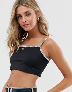 Кроп-топ с отделкой кантом с логотипом Levis-Черный