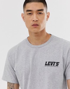 Серая футболка с маленьким логотипом Levis Skateboarding-Серый
