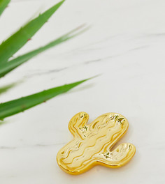 Золотистая подставка для украшений в форме кактуса Stradivarius-Золотой
