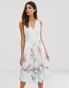 Платье миди с принтом Ted Baker - Reyyn-Белый