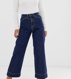 Широкие джинсы с завышенной талией Vero Moda Petite-Синий