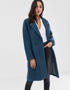 Пальто из ткани с добавлением шерсти mByM-Синий
