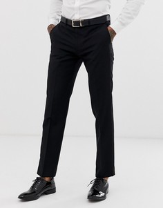 Зауженные брюки из 85% шерсти Harry Brown-Черный