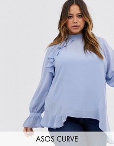 Топ с длинными рукавами ASOS DESIGN Curve-Бесцветный
