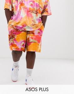 Велюровые шорты от комплекта ASOS DESIGN Plus-Мульти
