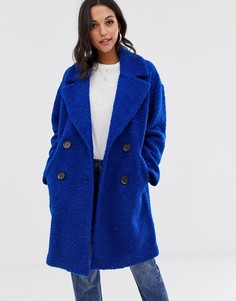 Двубортное пальто mByM-Синий