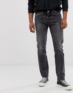 Серые узкие джинсы с суженными книзу штанинами Levis 501 - just grey-Серый