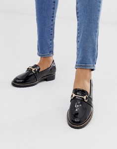 Черные туфли на плоской подошве с пряжками RAID Griffin-Черный