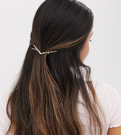 Позолоченная заколка для волос с искусственным жемчугом Orelia-Золотой